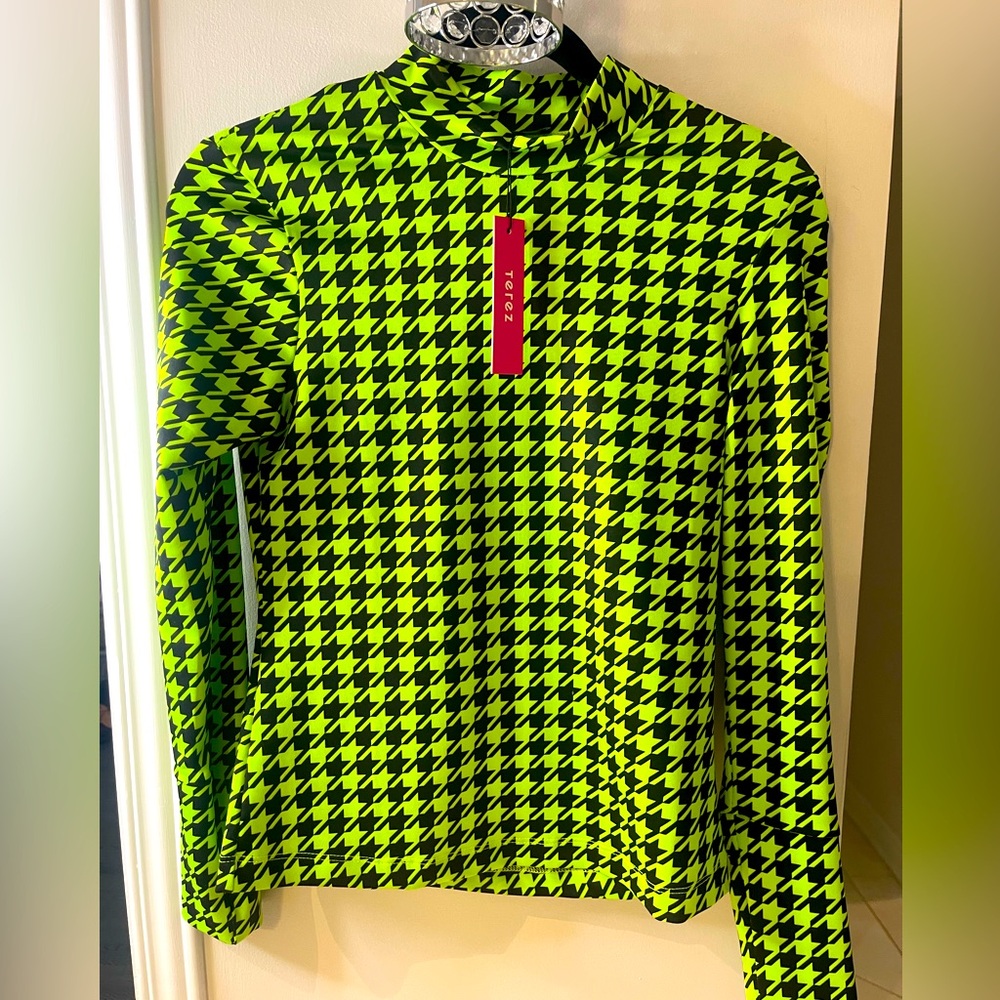 Terez NWT neon green long sleeve